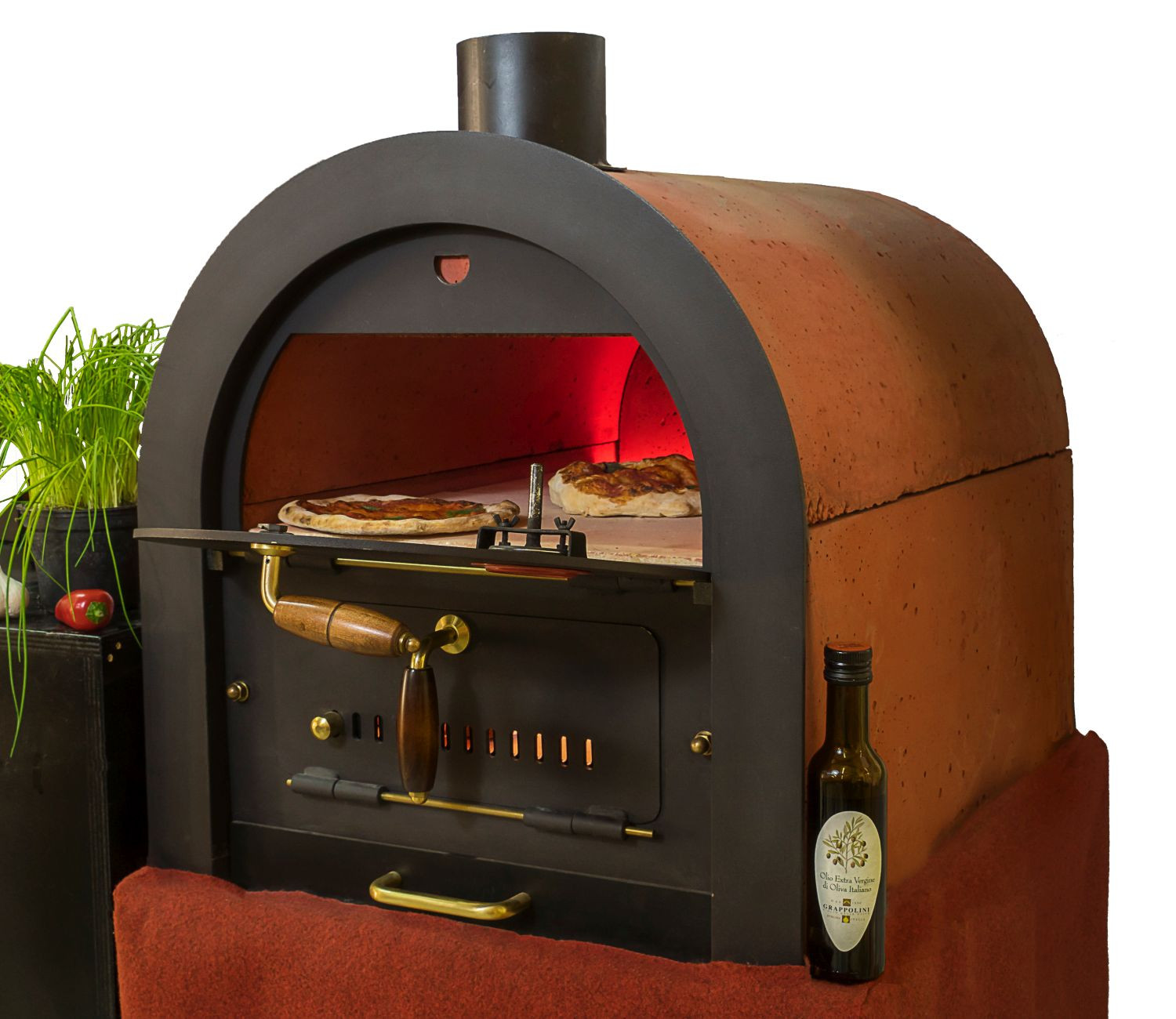 Steinbackofen Holzbackofen Pizzaofen Bausatz Valoriani mit indirekter Befeuerung damit backen Sie die perfekte italienische Pizza
