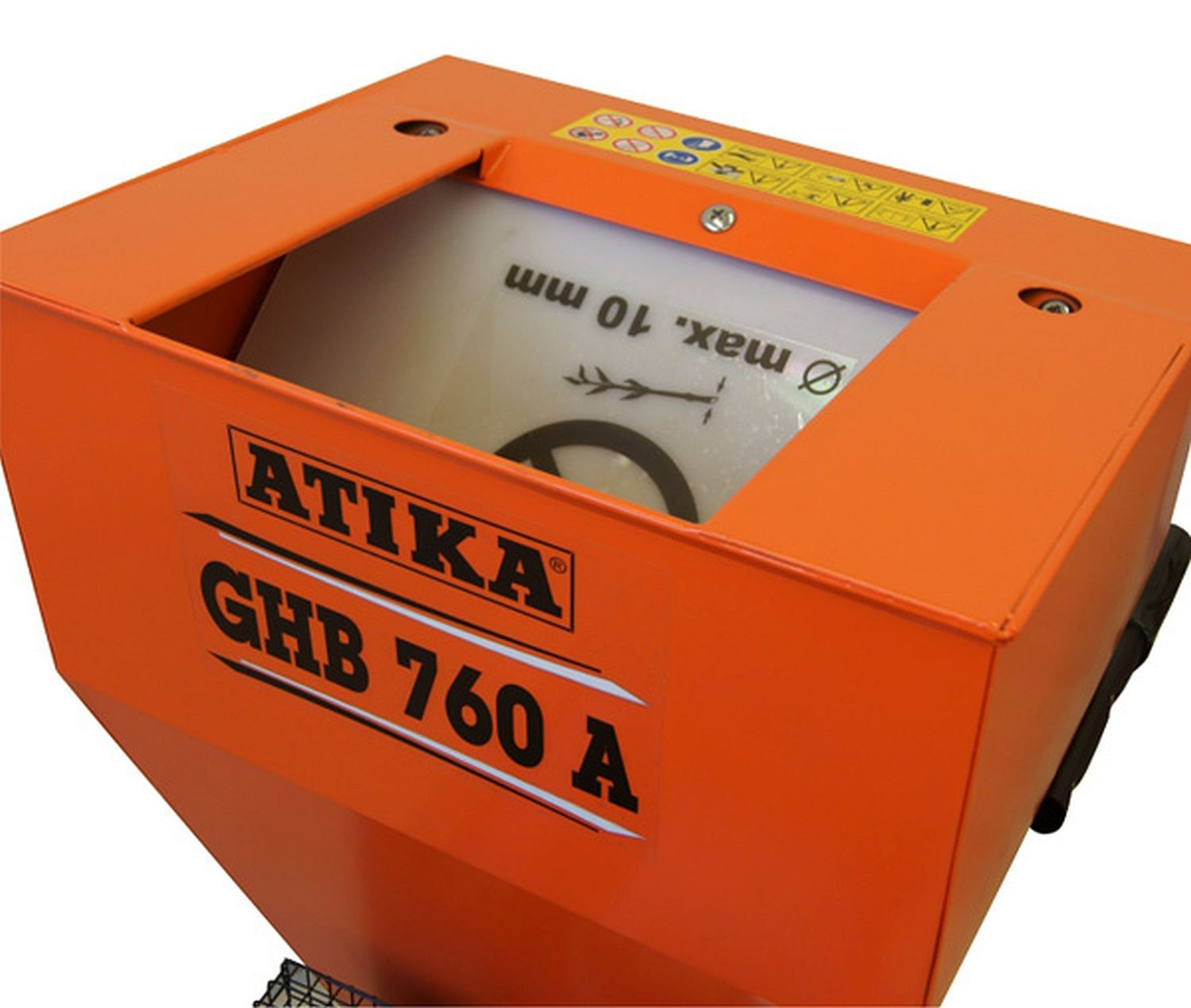 Häcksler Gartenhäcksler Atika GHB760A mit 4-Takt Benzinmotor häckselt Äste bis 76 mm