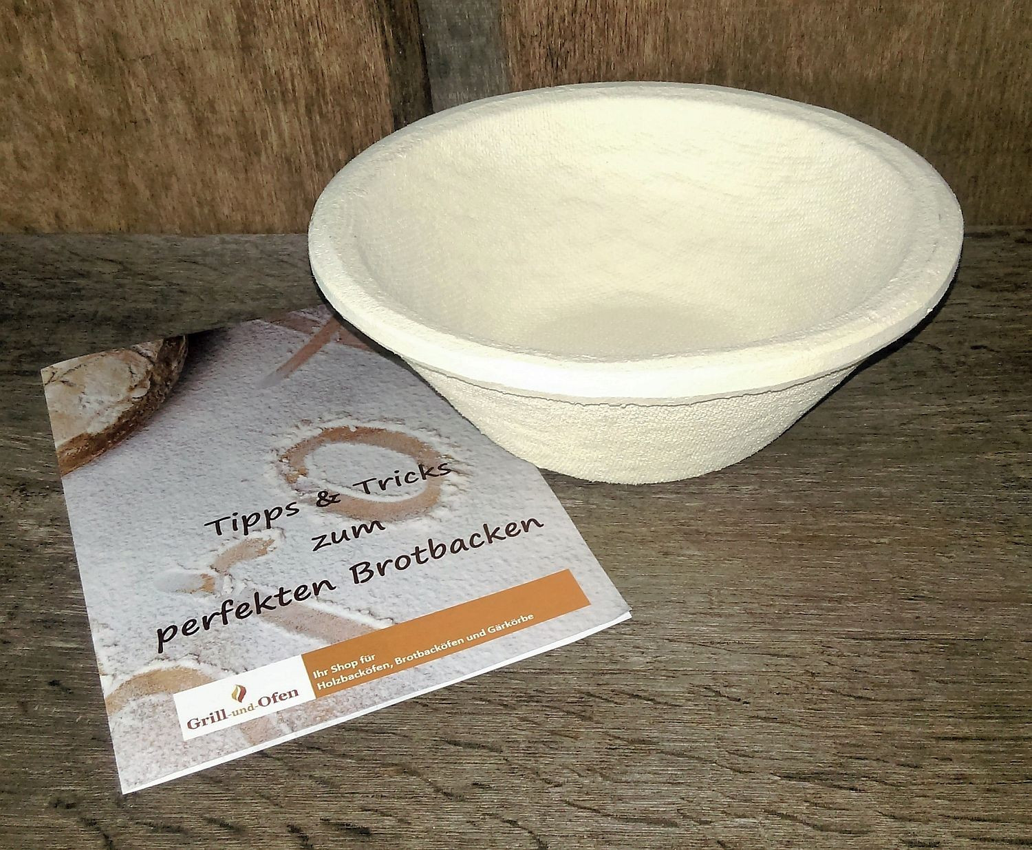 Gärkorb Gärkörbchen aus Holschliff in rund ohne Muster für 0,75 kg Brote