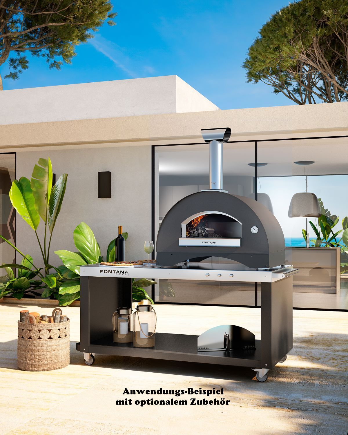 Gas Pizzaofen Fontana Maestro 60, edles Design, kompakte Bauform, beste Materialien und perfekte Verarbeitung stehen für den Fontana Maestro  